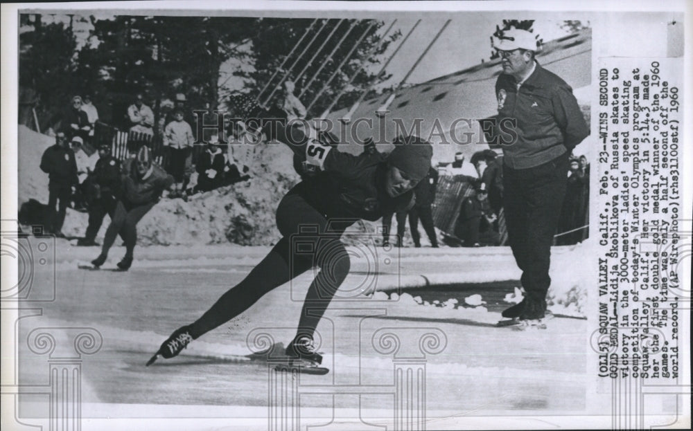 1960 Lidija Skoblikova Wins Olympic 3000 Meter Ladies Speed Skating-Historic Images