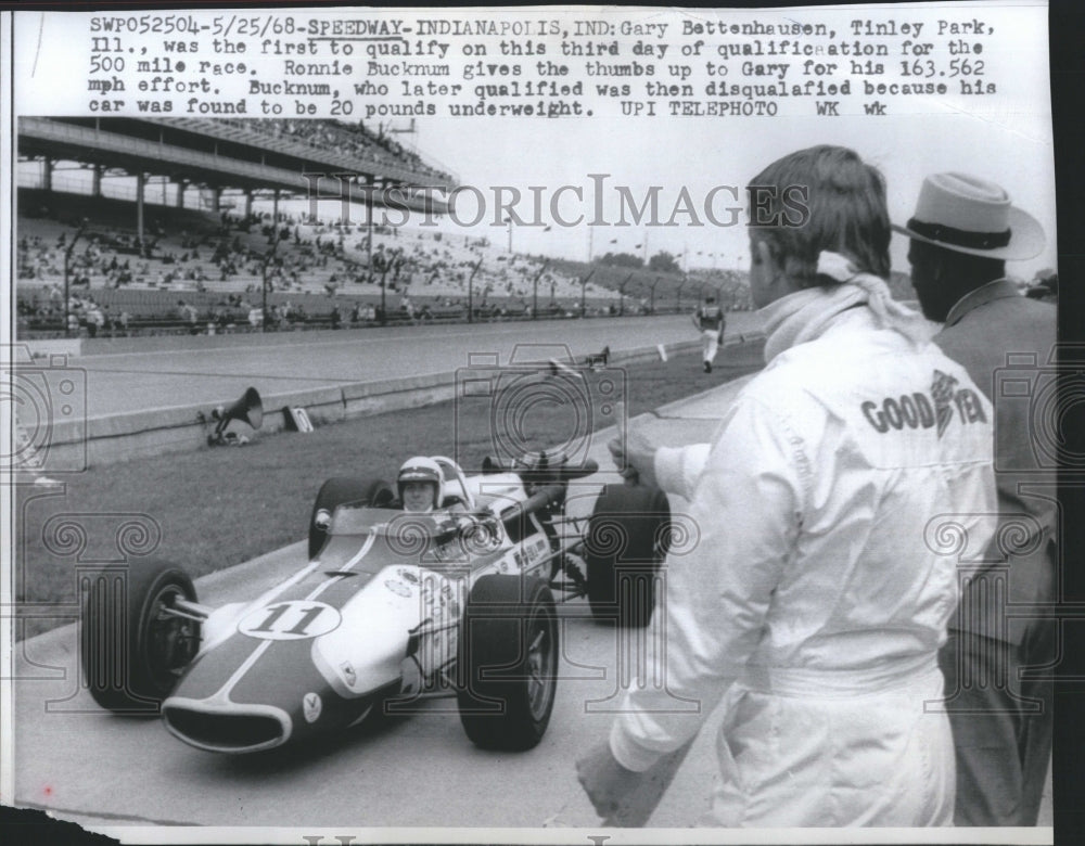 1968 Press Photo Gary Bettenhausen - Historic Images