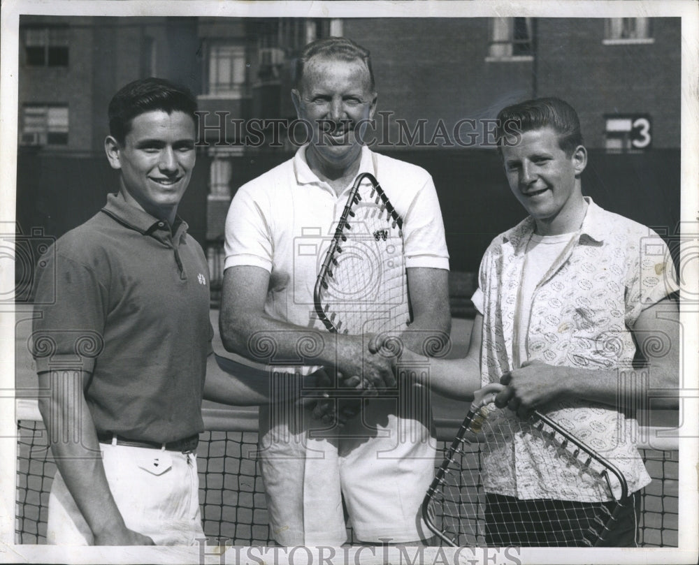 1961 Zene Glaris, Don Budge, Ronald (Red) Gauthier (Tennis)-Historic Images