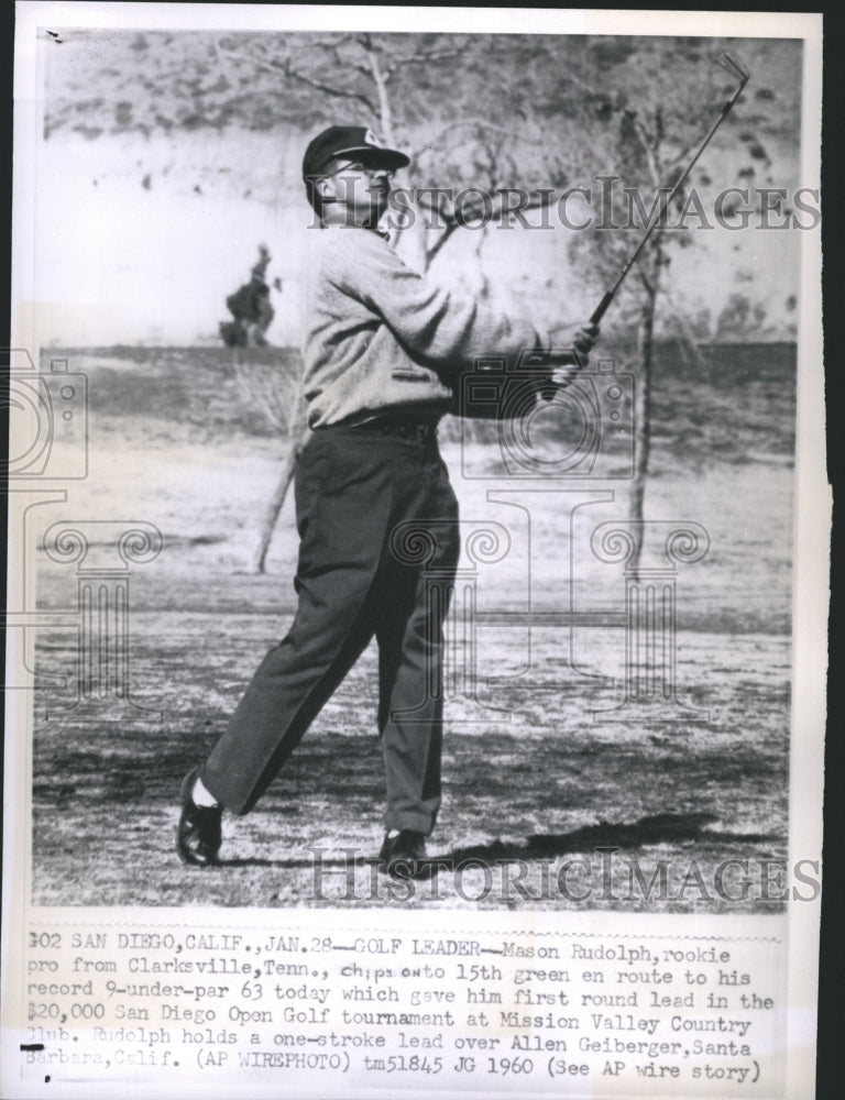 1960 Press Photo Golfer Mason Rudolph San Diego Open - Historic Images