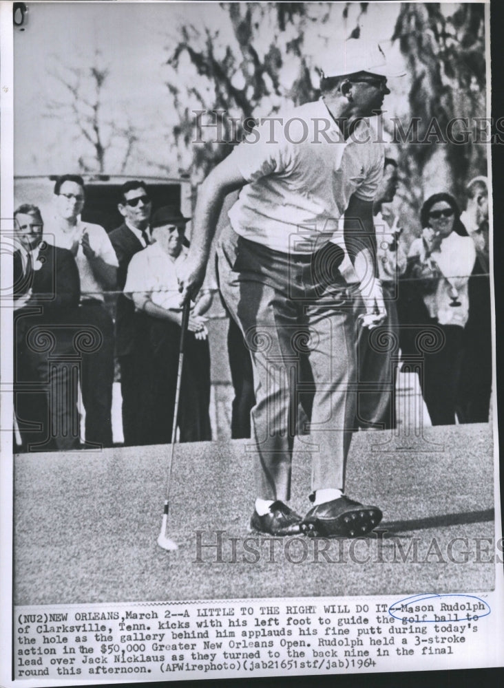 1964 Press Photo Mason Rudolph Golfer Greater New Orleans Open - Historic Images