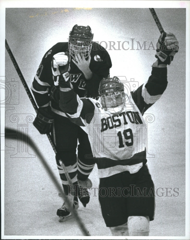 1996 Press Photo Boston University Hockey - Historic Images
