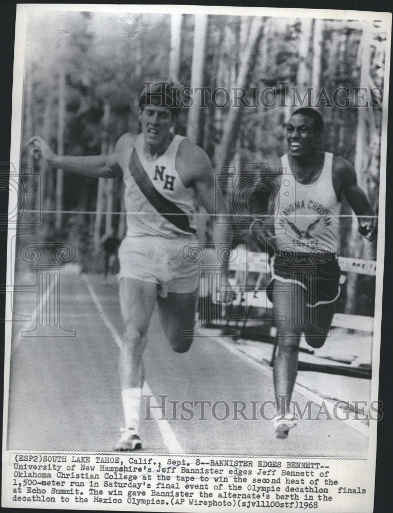 1968 Press Photo Olympic runners Jeff Bannister and Jeff Bennett - RSH26007 - Historic Images