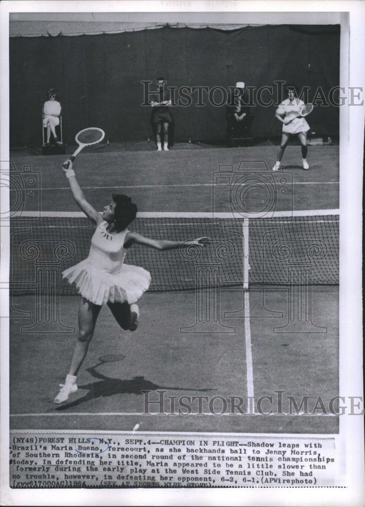 1964 Press Photo Brazil Maria Bueno Tennis Star - Historic Images