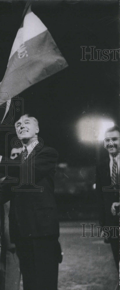 1956 Mr. Rodriquez 
Cano giving Mexican flat to 
Commissioner Ford-Historic Images