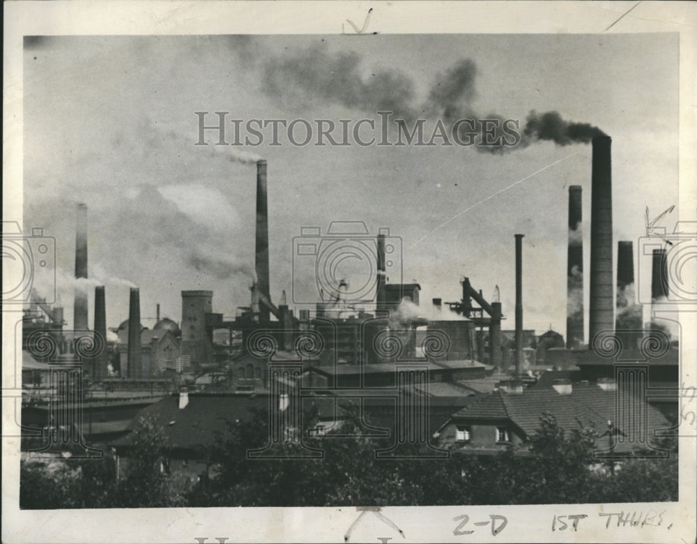 1939 Press Photo View of industrial city of Chorzow, after German Invasion. - Historic Images