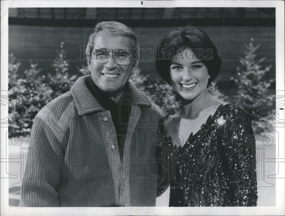 1981 Press Photo Perry Como &amp; Dorothy Hamill - Historic Images