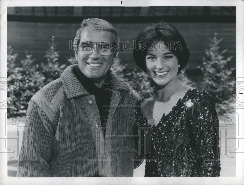 1981 Press Photo Perry Como & Dorothy Hamill - Historic Images