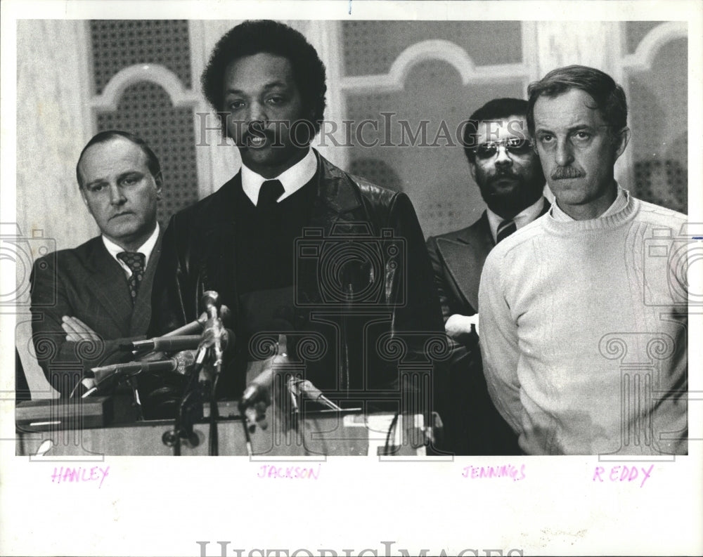 1980 Rev. Jesse Jackson Operation Push President After Negotiations-Historic Images