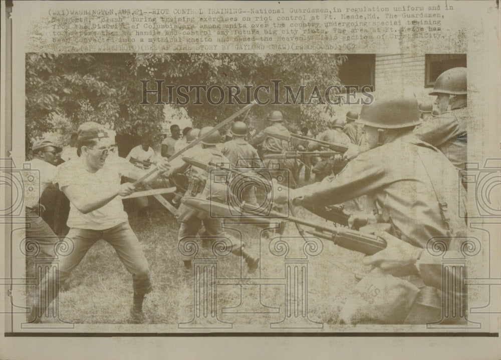 1967 Riot Control Exercise Ft Meade-Historic Images