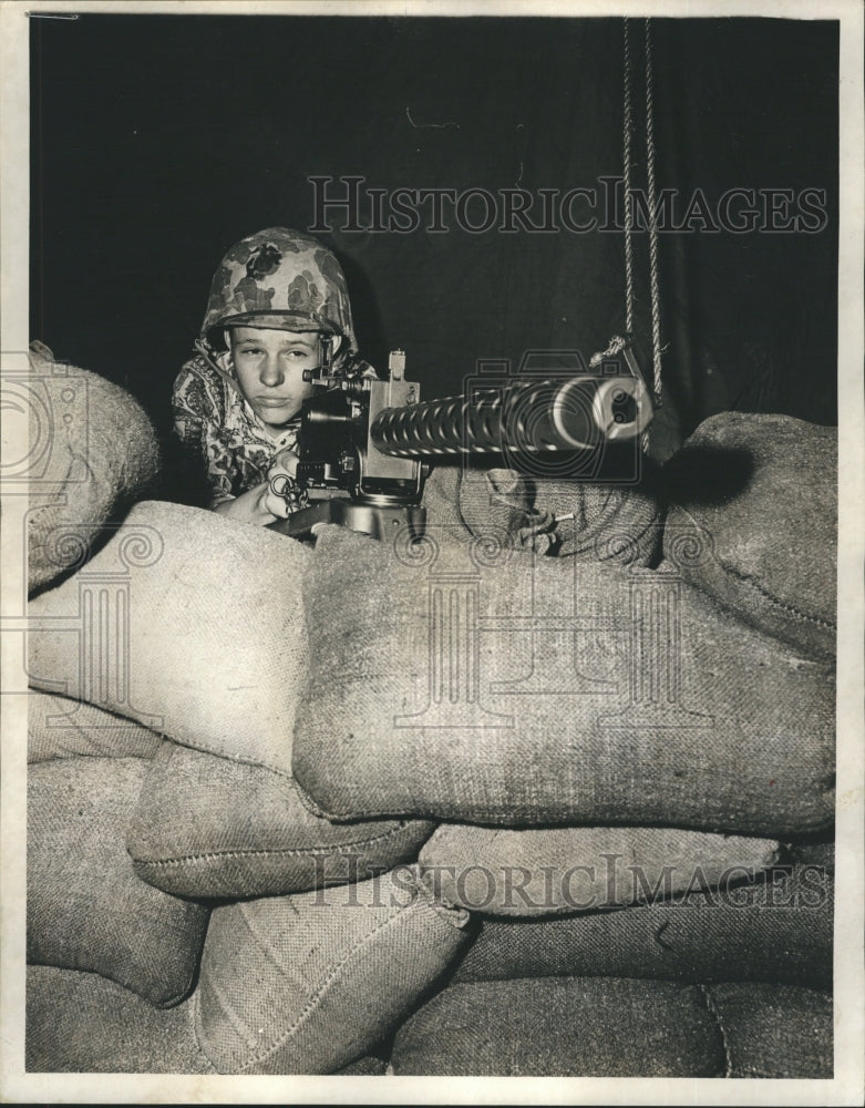 1963 Press Photo Marine Corps Battlefield at the Museum of Science &amp; Industry - Historic Images