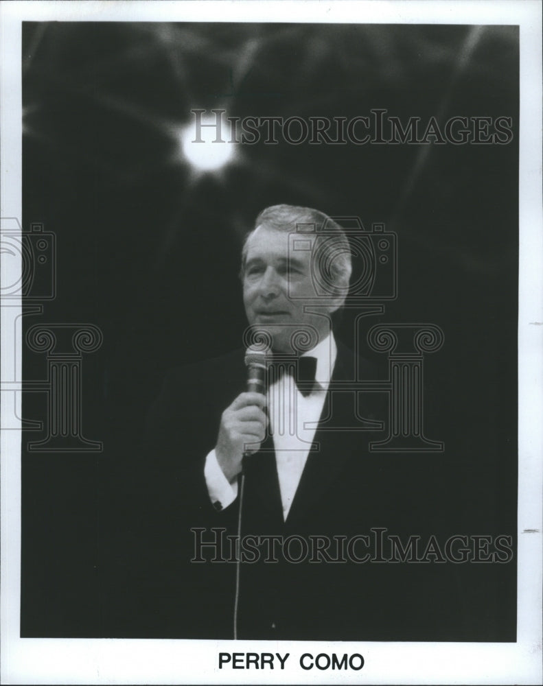 1984 Press Photo Singer Perry Como - Historic Images