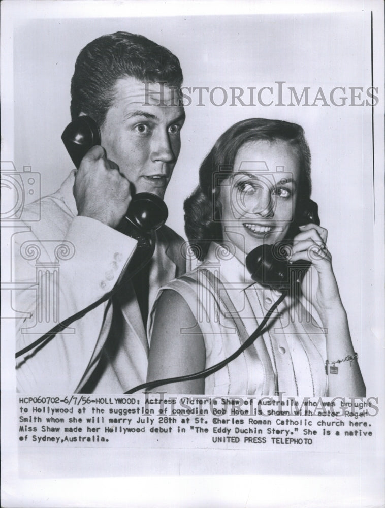 1956 Press Photo Victoria Shaw and Roger Smith - Historic Images