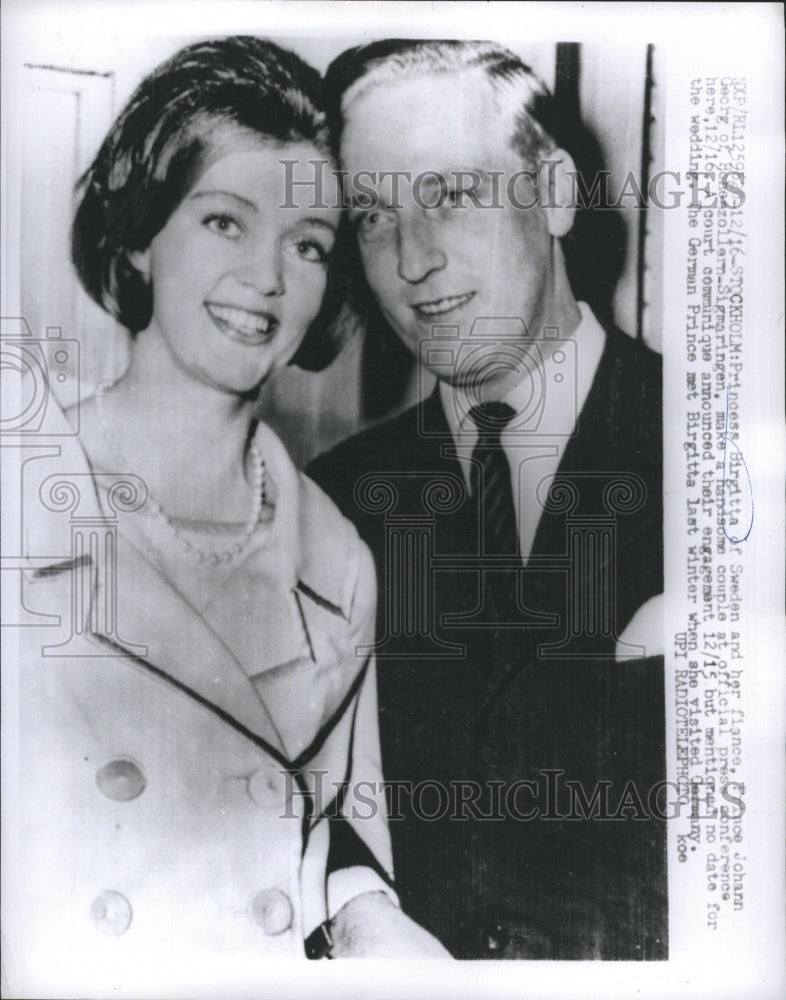 1960 Press Photo Princess Birgitta of Sweden with Fiance. - RSH28427 - Historic Images