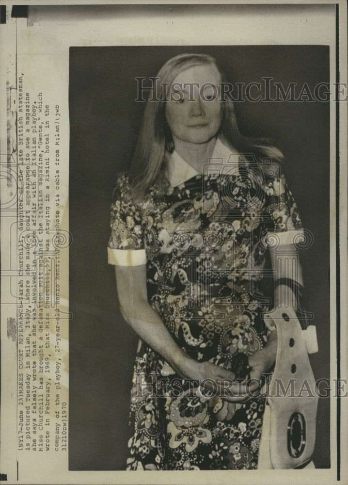 1970 Press Photo Sarah Churchhill Daughter Of Winston Crime Case - RSH28553 - Historic Images