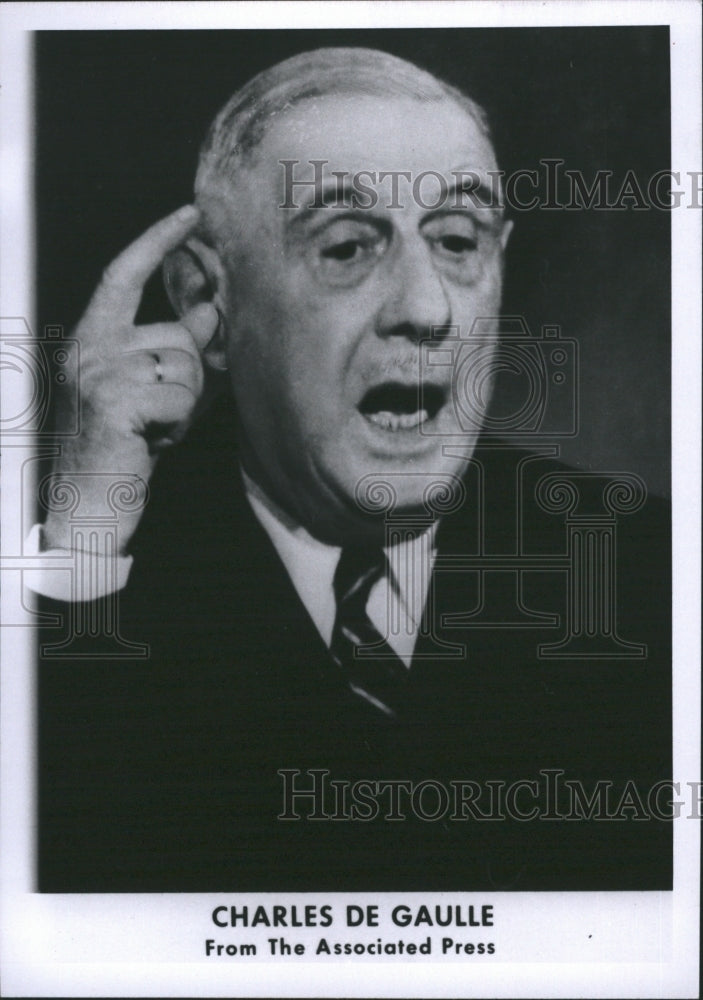 1967 Press Photo Charles De Gaulle Speaking - Historic Images