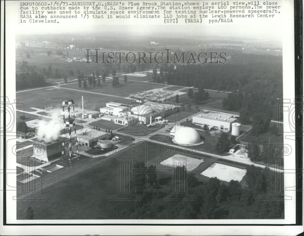 1973 Press Photo Plum Brook Station Cutbacks - Historic Images