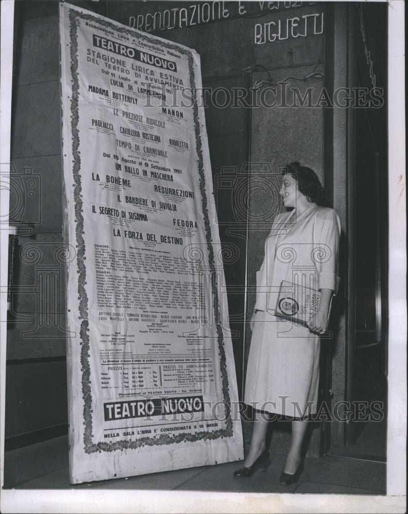 1951 Press Photo Susanne Downing operatic soprano. - Historic Images