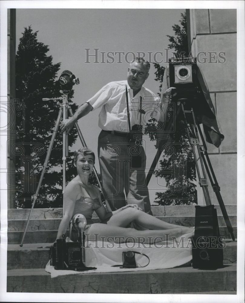 1954 Press Photo AAU Diving Star Ann Nothnagel William Coons - RSH29257 - Historic Images