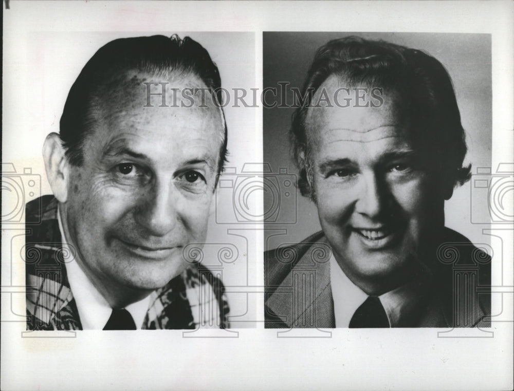 Press Photo Lindsey Nelson, Reporter and Paul Hornung - Historic Images