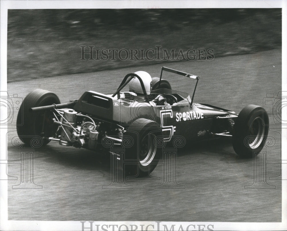 1971 Press Photo Jas Peterson race car driver at mini-Grand Prix - Historic Images