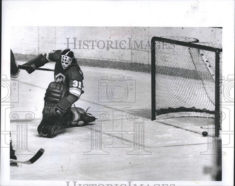 1978 Press Photo Wings&#39; Dale McCourt with Yves Belanger - Historic Images