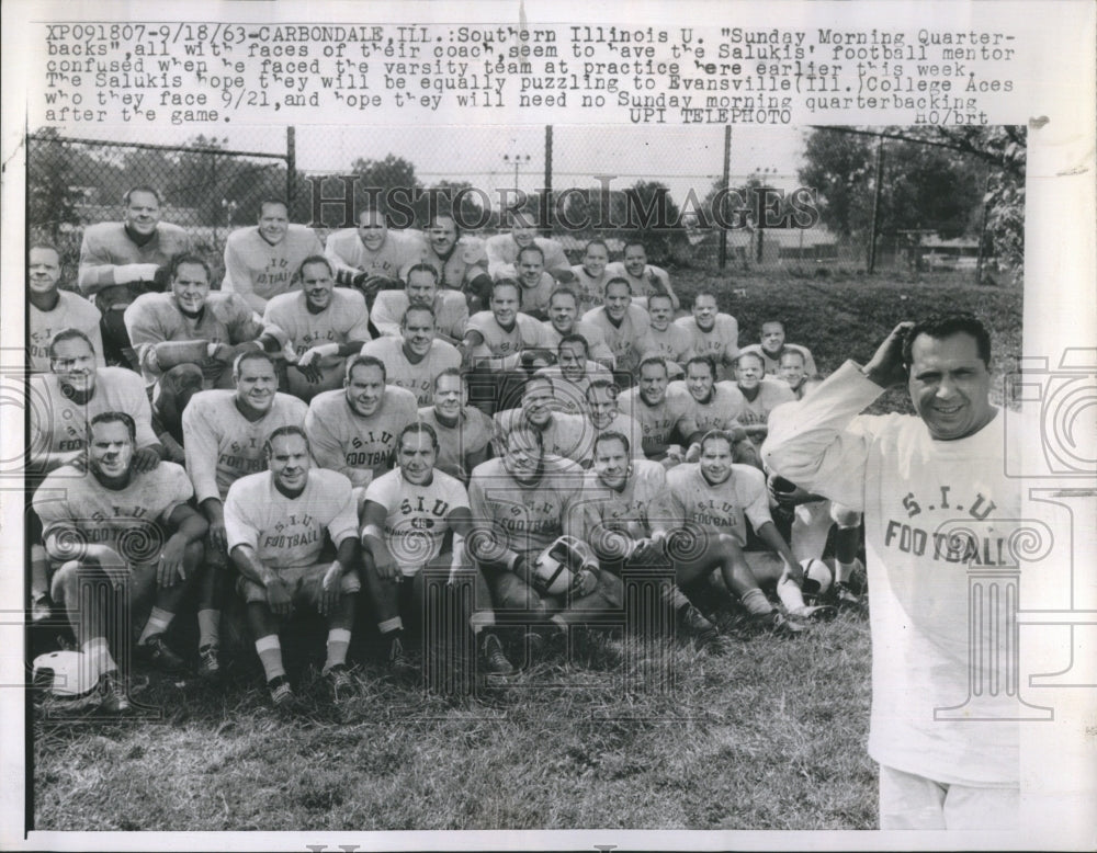 1963 Press Photo SIU Football - Historic Images