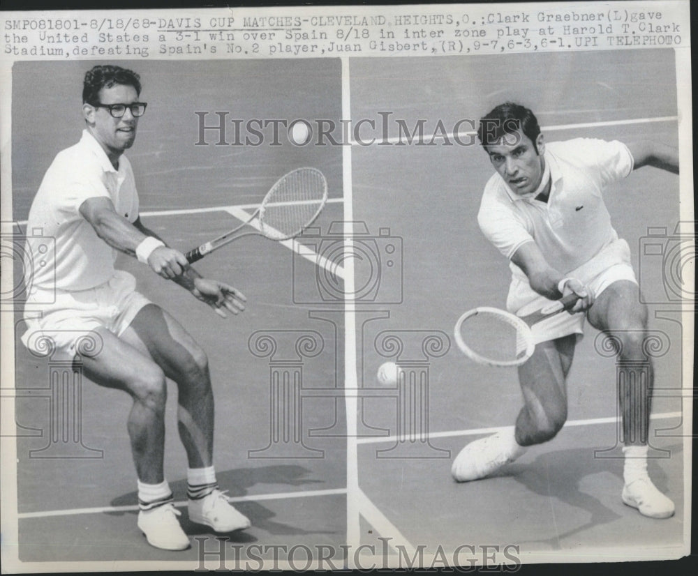 1968 Clark Graebner and Harold T. Clark  (Tennis) - Historic Images