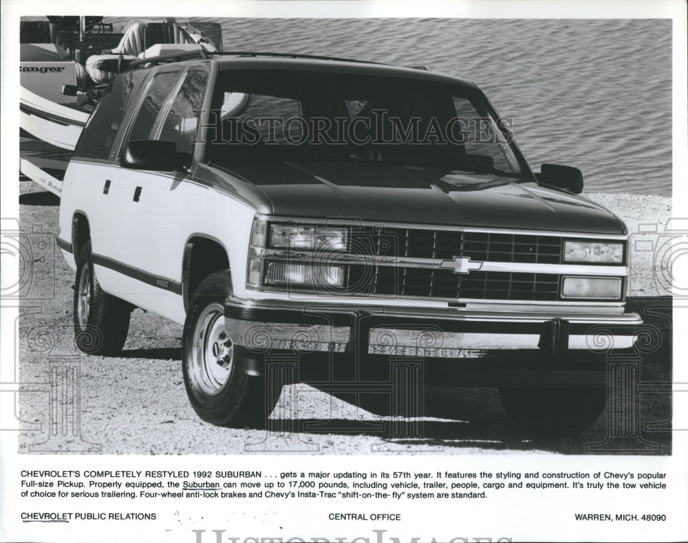 Press Photo 1992 Chevrolets Suburban. - Historic Images