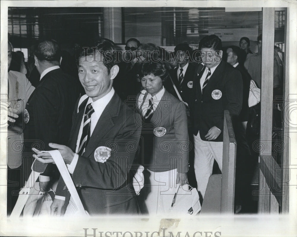 1976 Press Photo Members and officials of Taiwan Olympics. - Historic Images