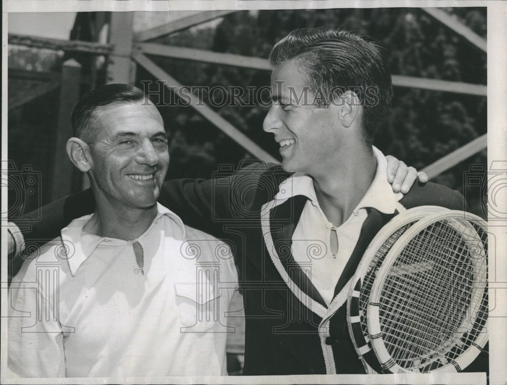 1937 Tennis Player Fank Kovacs Coach George Hudson - Historic Images