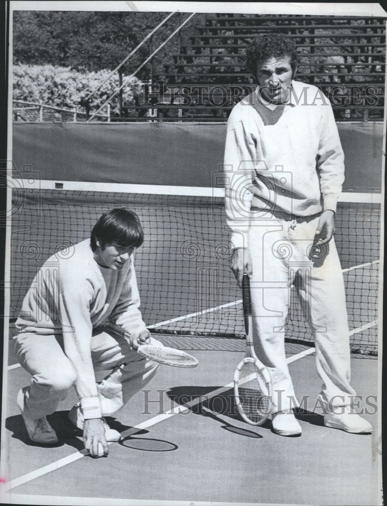 1969 Harold Clark and Ion Tiriac US Tennis Player. - Historic Images