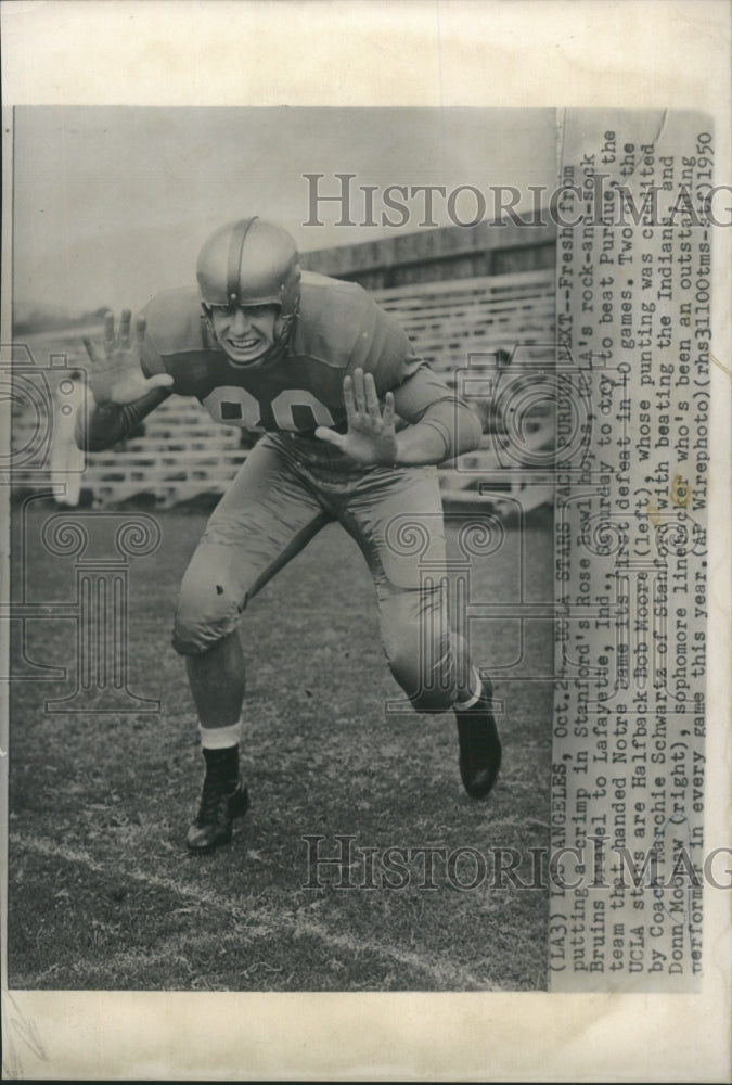 1950 Donn Moomaw UCLA Football Linebacker - Historic Images