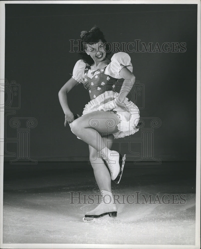 1951 Press Photo Montel Phillips, one of the &quot;Ice Follies&quot; stars. - Historic Images
