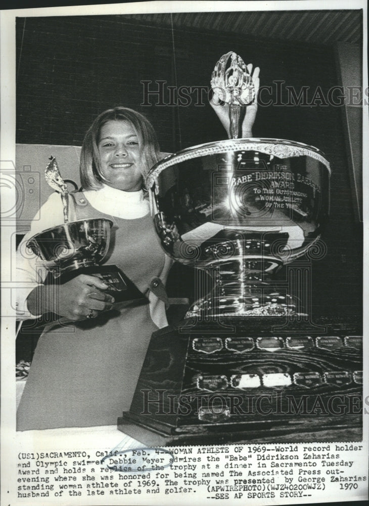 1970 Press Photo Debbie Meyer World Record holding Olympic Swimmer - RSH31289 - Historic Images