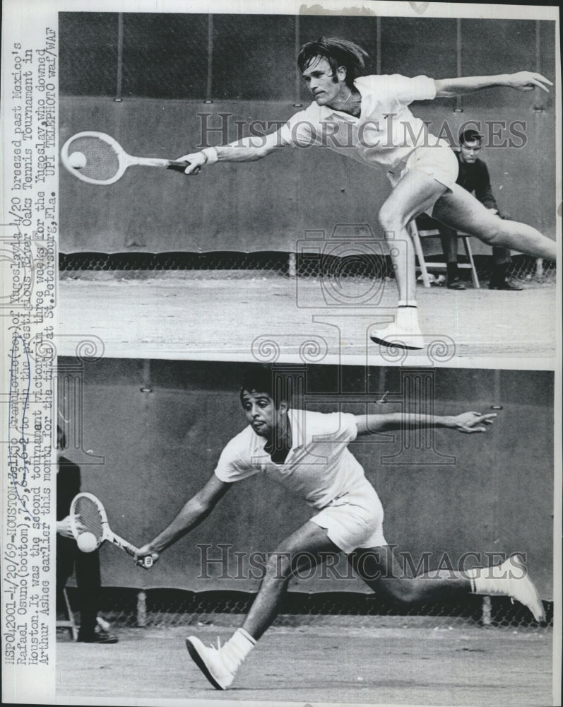 1969 Zelkjo Franulovic Rafael Osuno Tennis - Historic Images