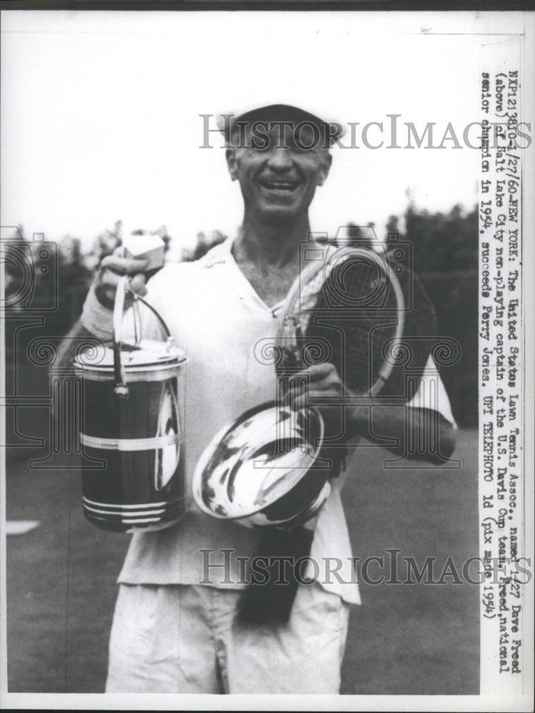 1960 Press Photo Dave Freed Named Non-Playing Captain Of U.S. Davis Cup Team - Historic Images