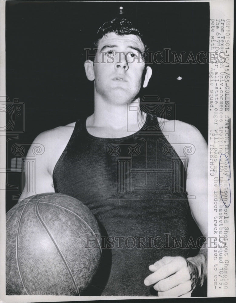 1965 Press Photo Randy Watson, World Shot put Champion. - RSH31925 - Historic Images