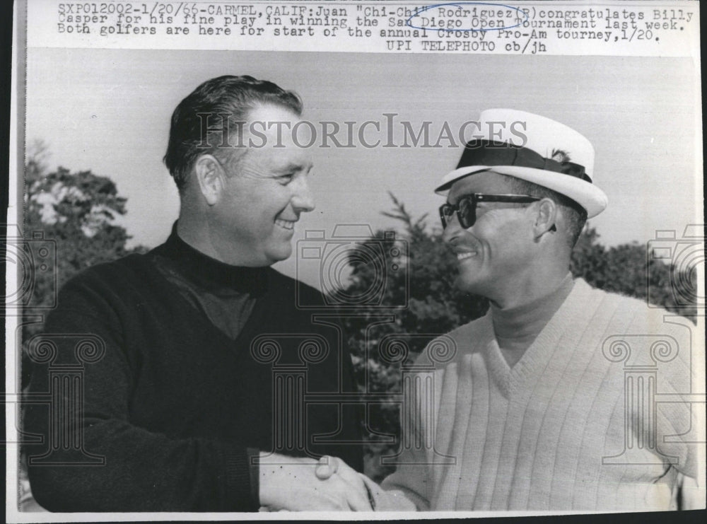 1966 Press Photo Chi Chi Rodriquez Billy Casper San Diego Open - RSH31977 - Historic Images