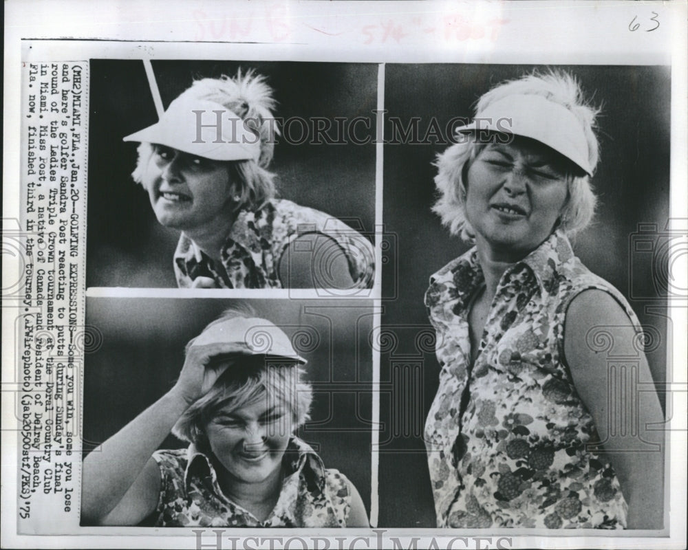 1975 Press Photo Sandra Post Ladies Triple Crown - Historic Images