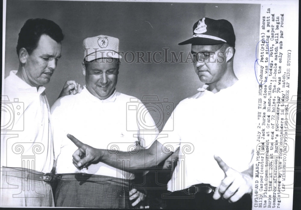 1961 Press Photo Johnny Pott Billy Casper Jack Burke - Historic Images