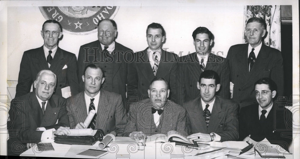 1948 Pioneer League Officers Directors Romney Garland Halliwell - Historic Images