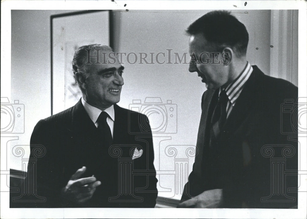 1972 Press Photo Luigi Barzini, Italian Writer and Ernest May, Director - Historic Images