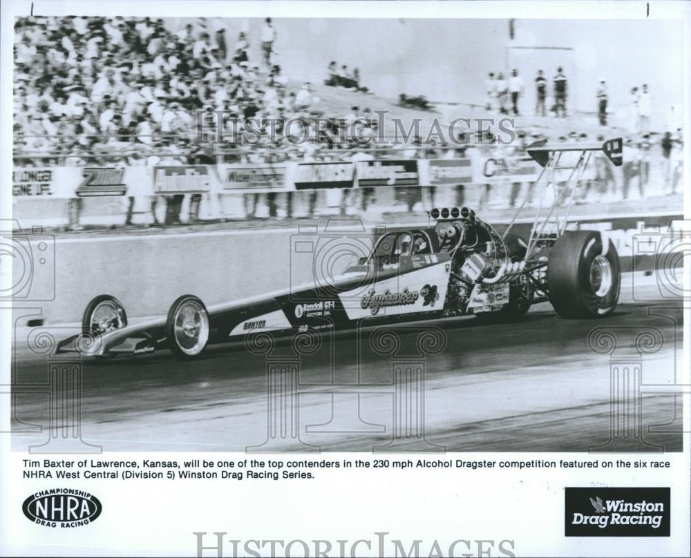 1991 Press Photo Tim Baxter, Drag Racer - RSH32803 - Historic Images