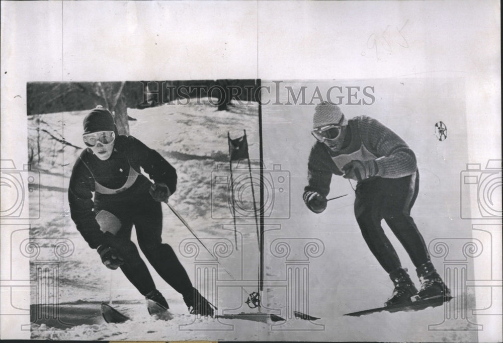 1959 Press Photo Giant Slalom Skier Betsy Snite Olympic Tryouts - RSH32929 - Historic Images
