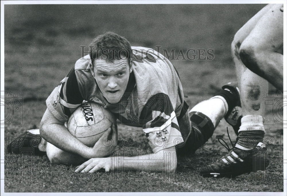 1997 Press Photo Gaelic soccer player Ray Butler at Dilboy Field in Somerville - Historic Images