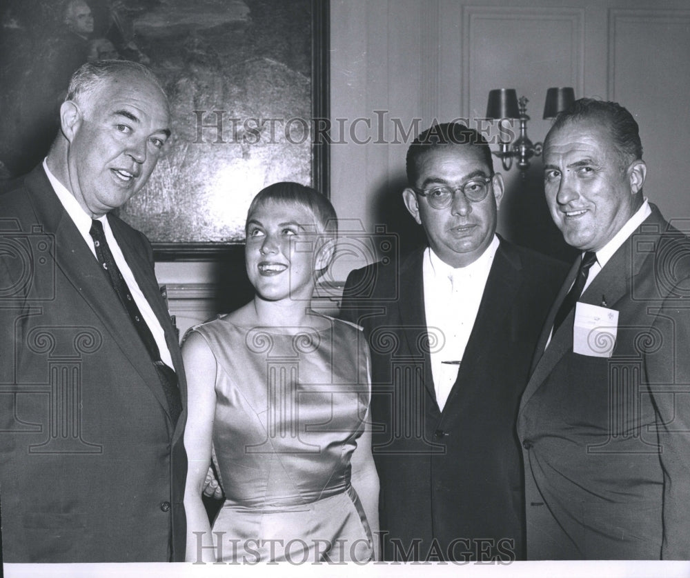 1959 Press Photo Swimmer Diane Strubel Lawrence Stone John German James Hausman - Historic Images