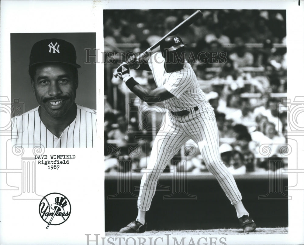 1987 Press Photo Right fielder Dave Winfield of the New york Yankees - Historic Images