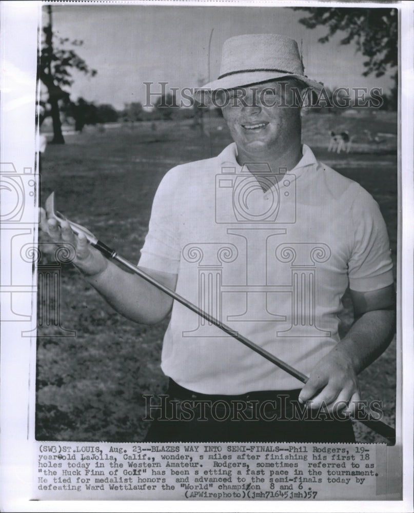 1957 Phil Rodgers Golfer Western Amateur Winner - Historic Images