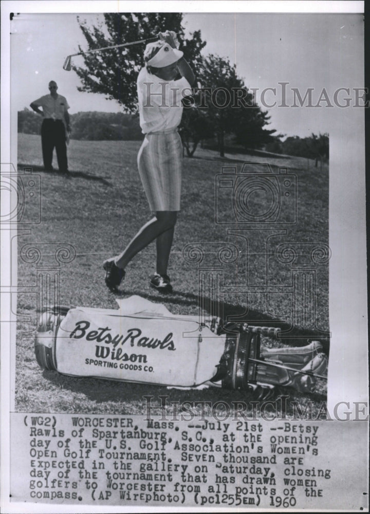 1960 Press Photo Womens Golfer Betsy Rawls USGA Womens Open Golf Tournament - Historic Images